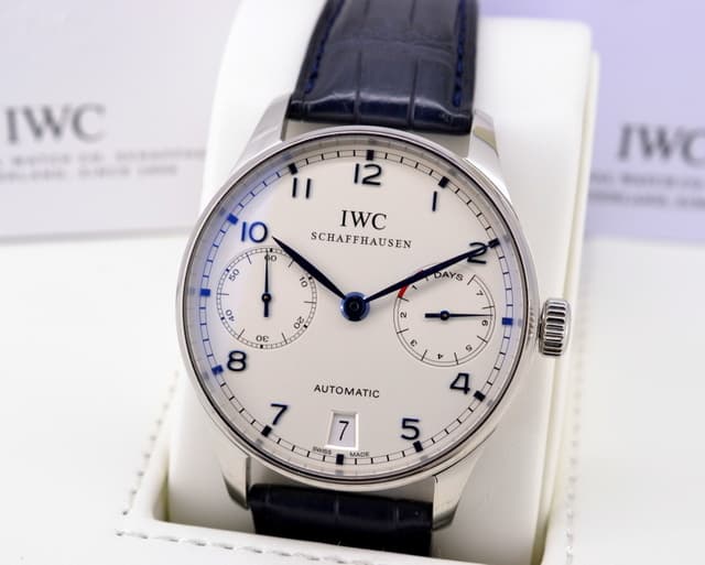 IWC Portuguese 7 Day SS / Blue Numerals