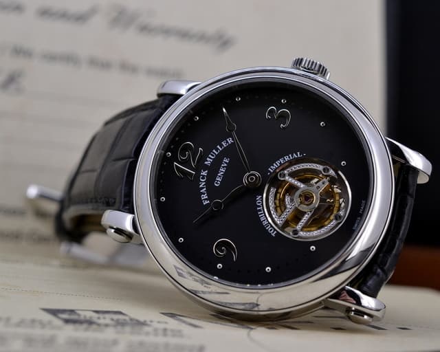 Franck Muller Ronde Tourbillon SS Black Dial