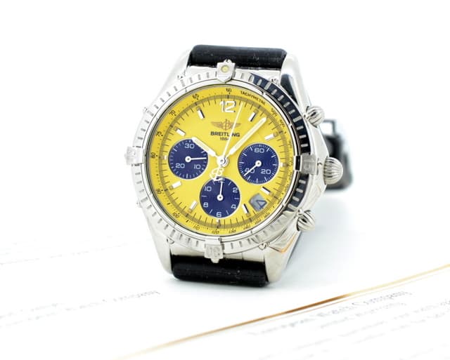 Breitling Cockpit Chronograph Yellow Dial SS
