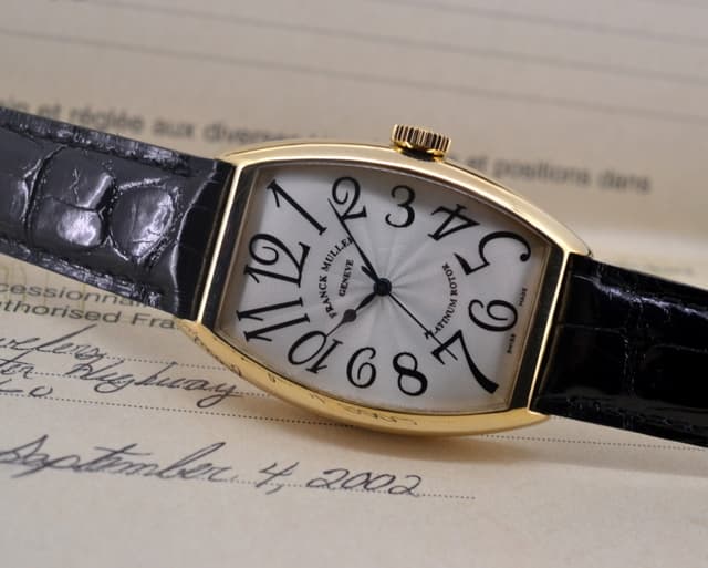 Franck Muller Cintree Curvex Casablanca 18K Yellow Gold / Silver Dial