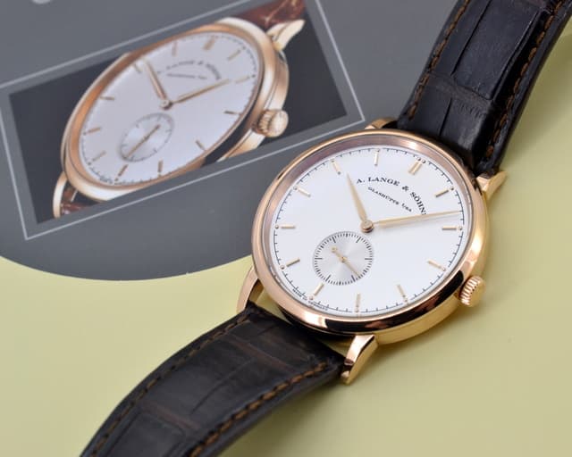 A. Lange and Sohne Saxonia Manual Wind 18K Rose Gold 37MM