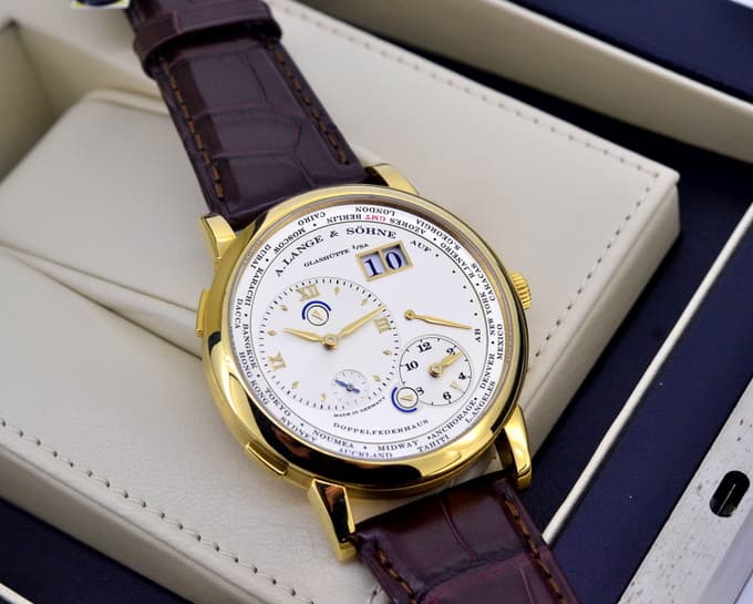 A. Lange and Sohne Lange 1 TimeZone 18K Yellow Gold