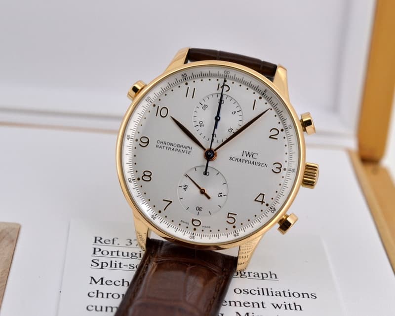 IWC Portuguese Chronograph Rattapante 18K Rose Gold