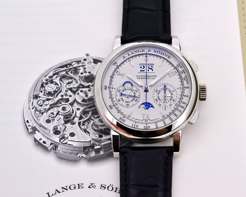 A. Lange and Sohne Datograph Perpetual Calendar Chronograph Platinum