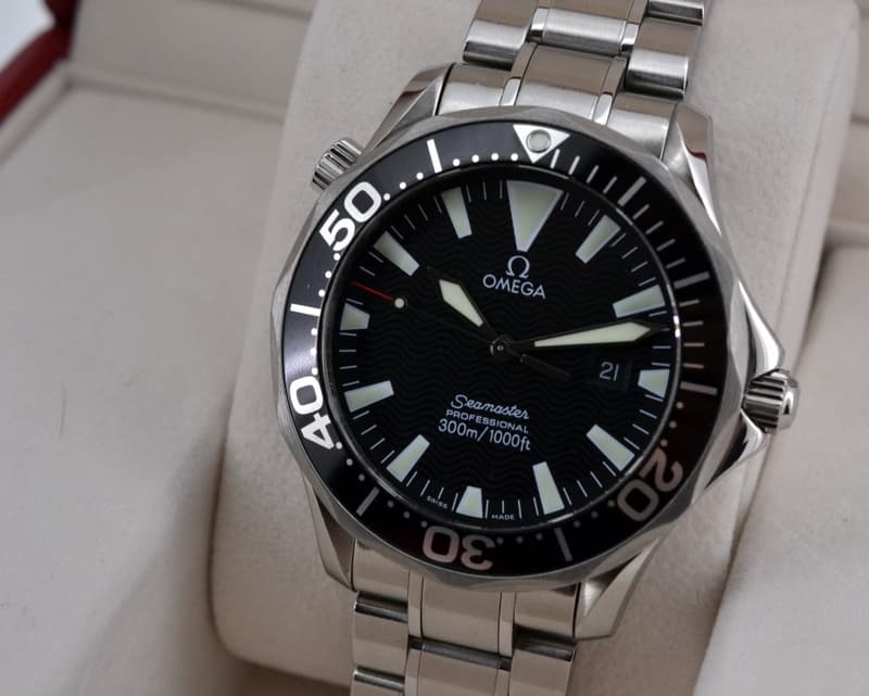 Omega Seamaster SS Black Dial Quartz
