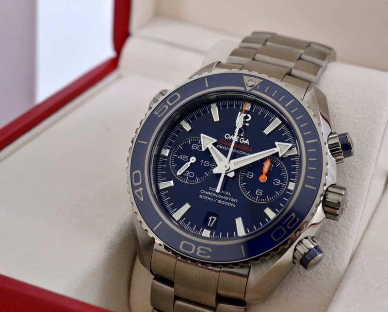 Omega Planet Ocean Co-Axial Chronograph Liquidmetal Blue Titanium