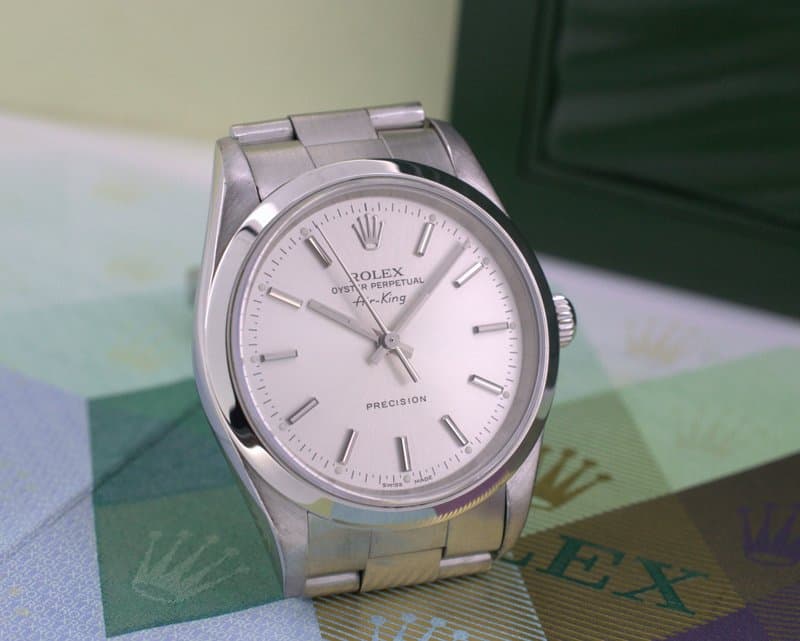 Rolex Oyster Perpetual Air King SS Silver Stick