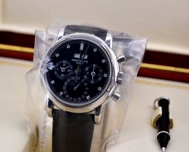 Patek Philippe Perpetual Calendar Chronograph Platinum Black Gloss Diamond
