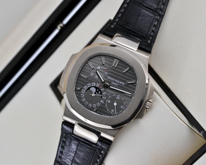 Patek Philippe Nautilus Power Reserve Moonphase 18K White Gold