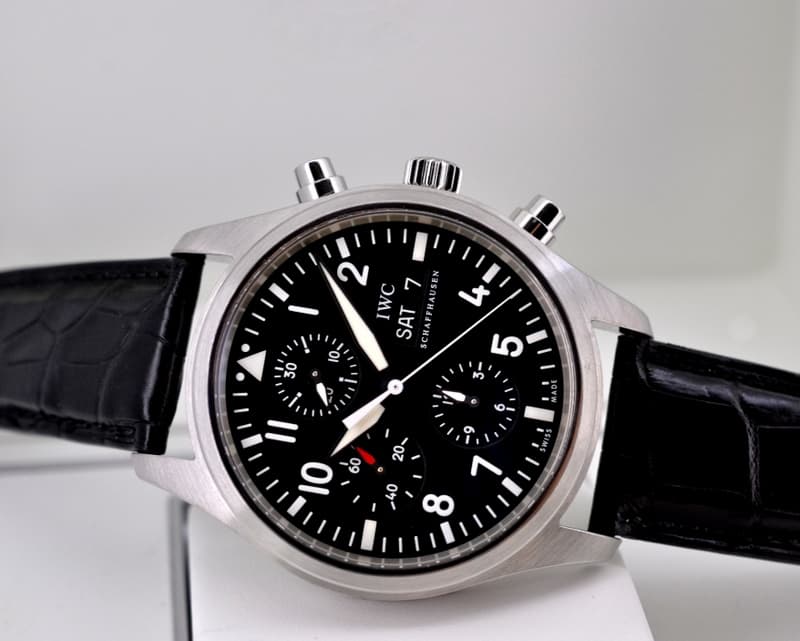 IWC Pilot Chronograph SS / Alligator