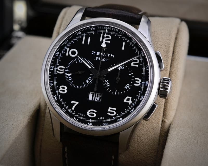 Zenith El Primero Pilot Big Date SS / Leather