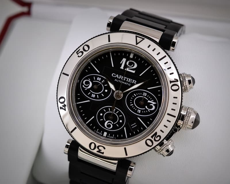 Cartier Pasha Seatimer Chronograph Rubber / SS