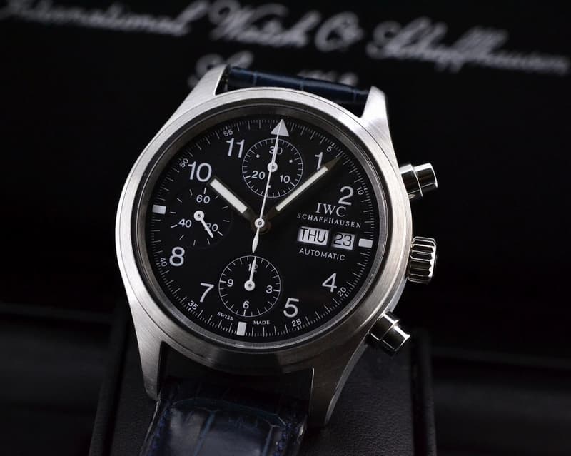 IWC Pilot Chronograph SS Black Dial