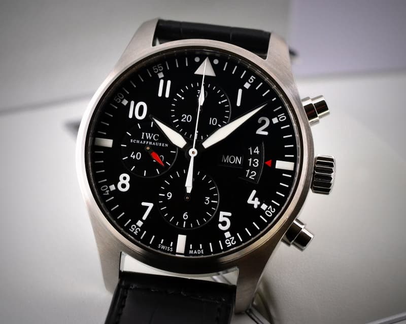 IWC Pilot Chronograph SS Black Dial
