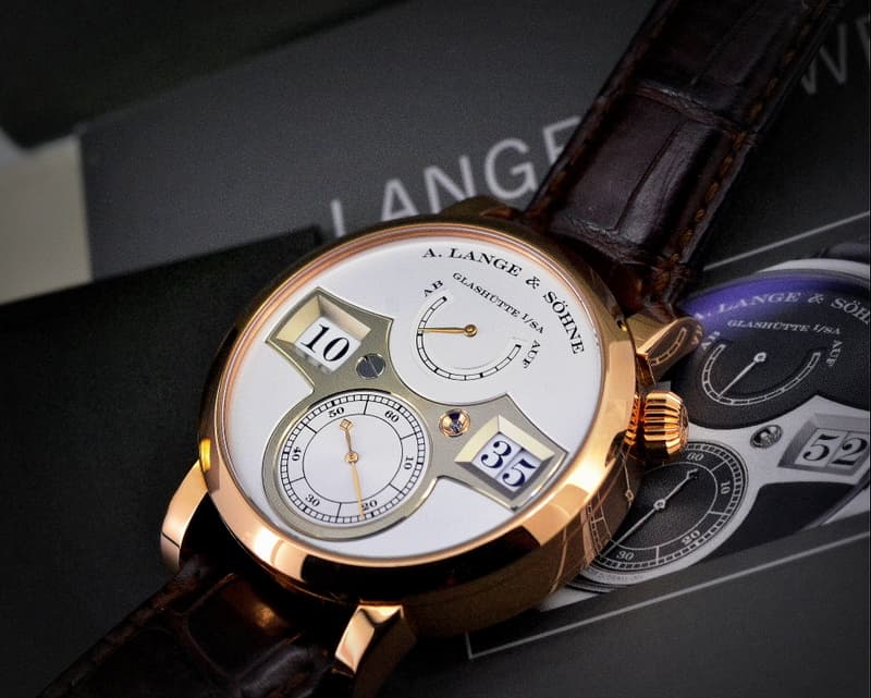 A. Lange and Sohne Zeitwerk 18K Rose Gold