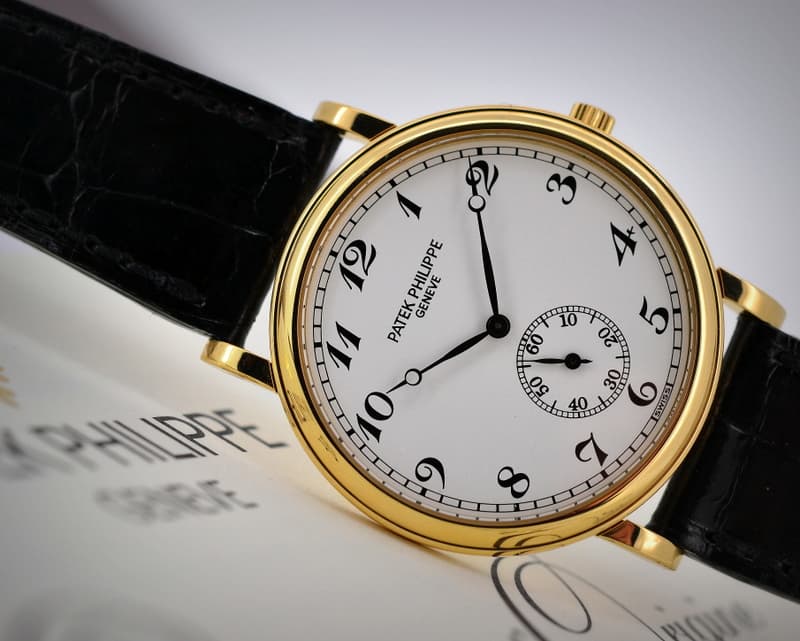 Patek Philippe Calatrava Manual Wind White Arabic 18K Yellow Gold