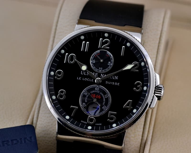Ulysse Nardin Maxi Marine Chronometer 1846 Black SS / Rubber