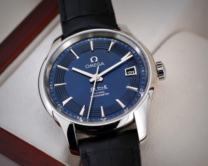 Omega De Ville Co-Axial Hour Vision Blue Dial SS