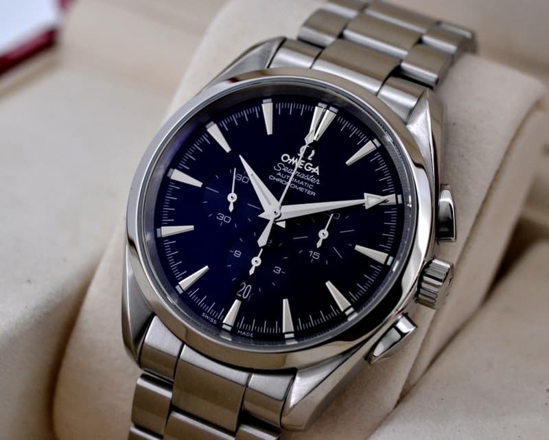 Omega Seamaster Aqua Terra Chronograph SS Black Dial