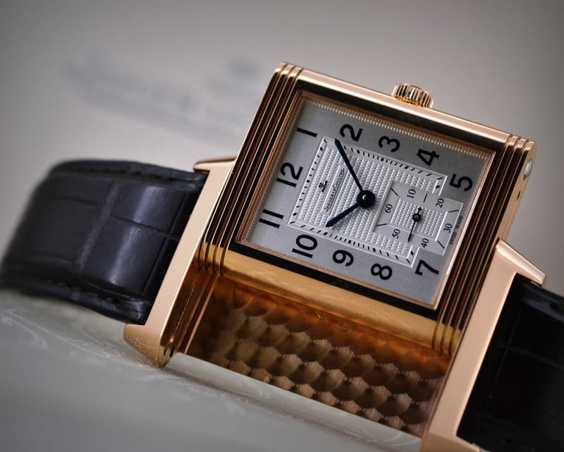 Jaeger LeCoultre Grande Reverso 976 Silver Dial 18K Rose Gold