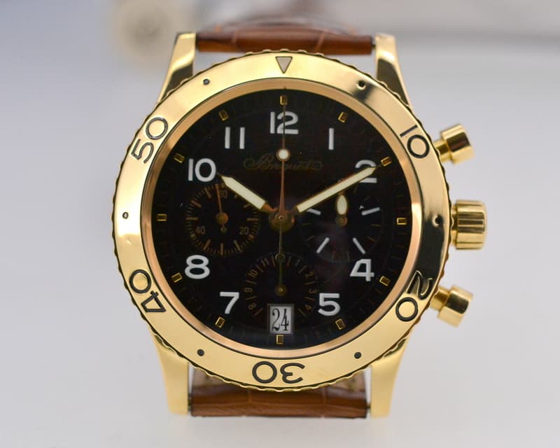 Breguet Transatlantique 18K Yellow Gold / Black Dial