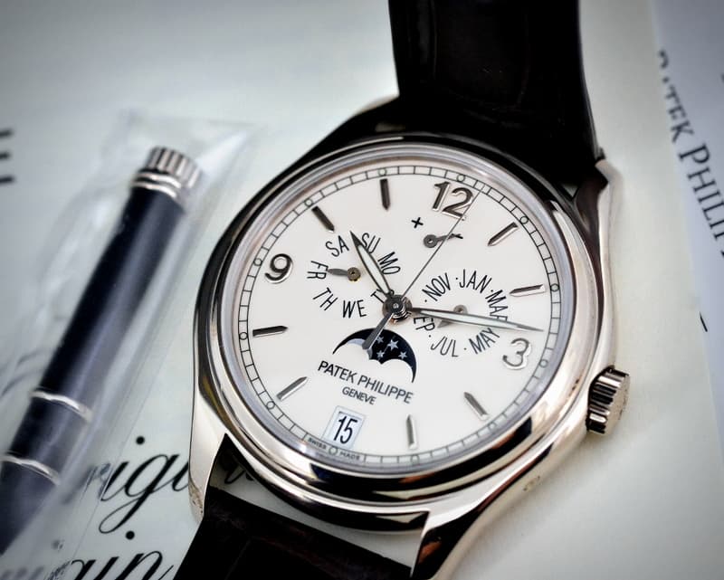 Patek Philippe Annual Calendar 18K White Gold Porcelain Dial