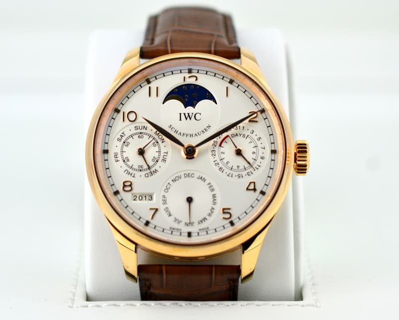 IWC Portuguese Perpetual II 18K Rose Gold Silver Dial