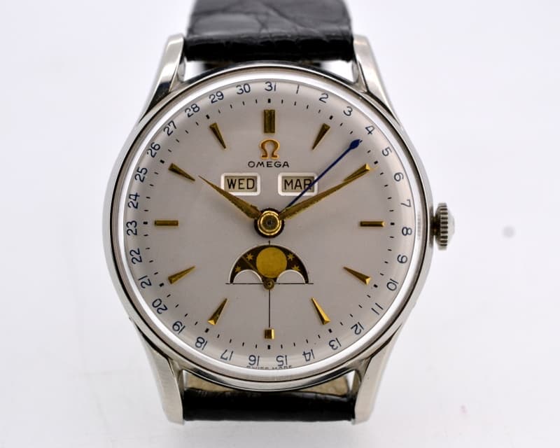 Omega Vintage Cosmic Triple Date Moon Phase SS