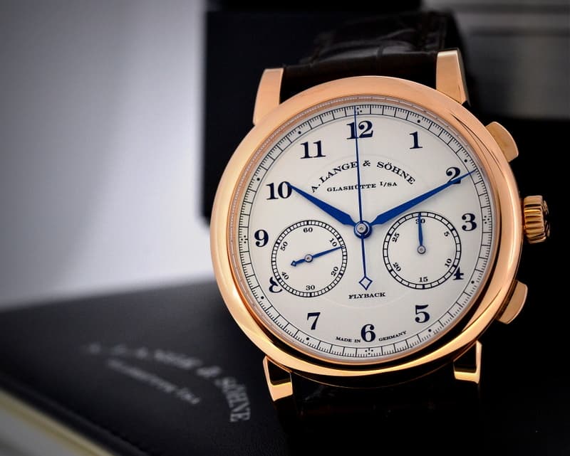 A. Lange and Sohne 1815 Chronograph 18K Rose Gold Silver Dial