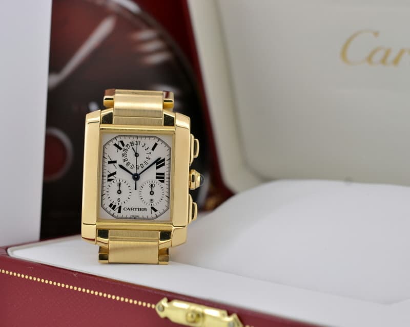 Cartier Tank Francaise Chronoflex Quartz Chronograph 18K / 18K