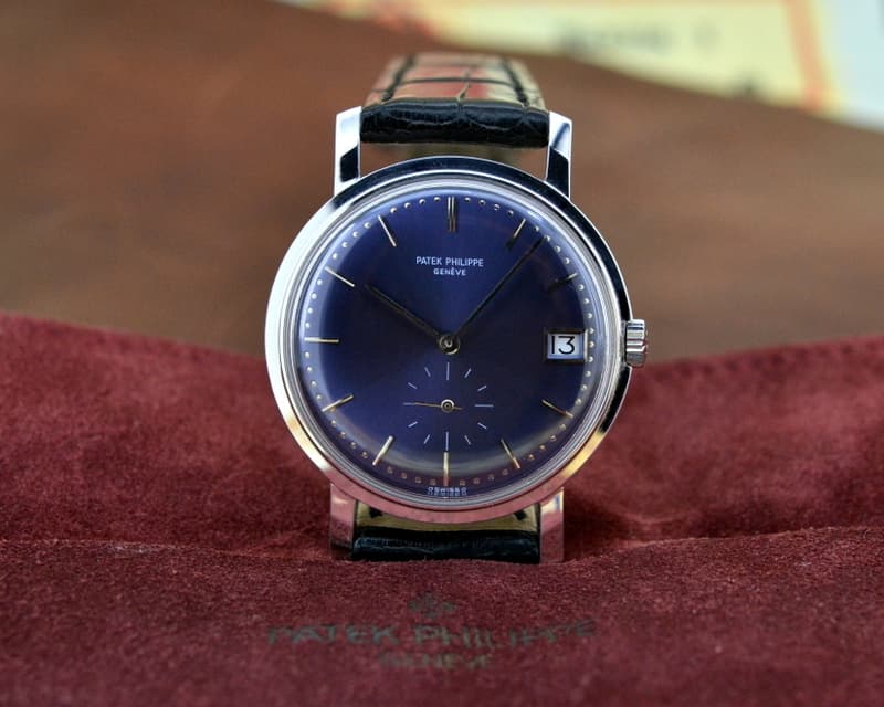 Patek Philippe Vintage Calatrava Automatic 18K White Gold / Blue Dial