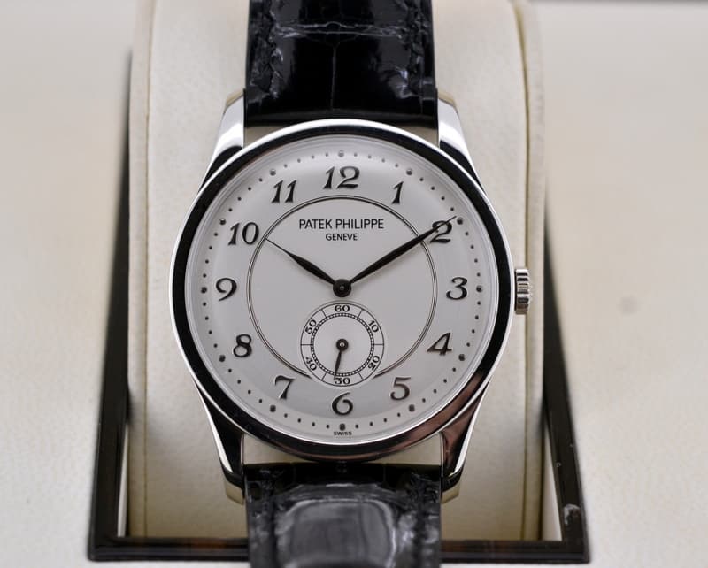 Patek Philippe Calatrava Platinum Silver Dial Arabic Numerals