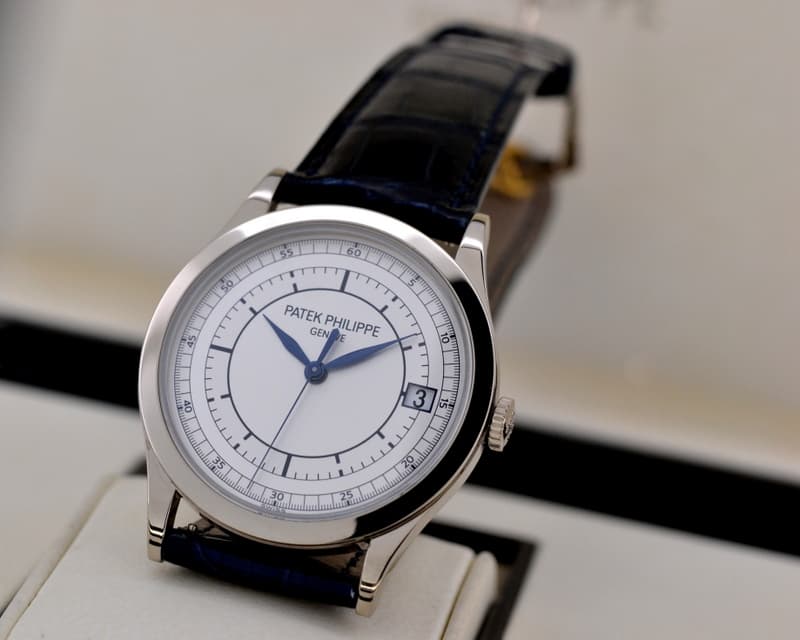 Patek Philippe Calatrava 18K White Gold Sector Dial