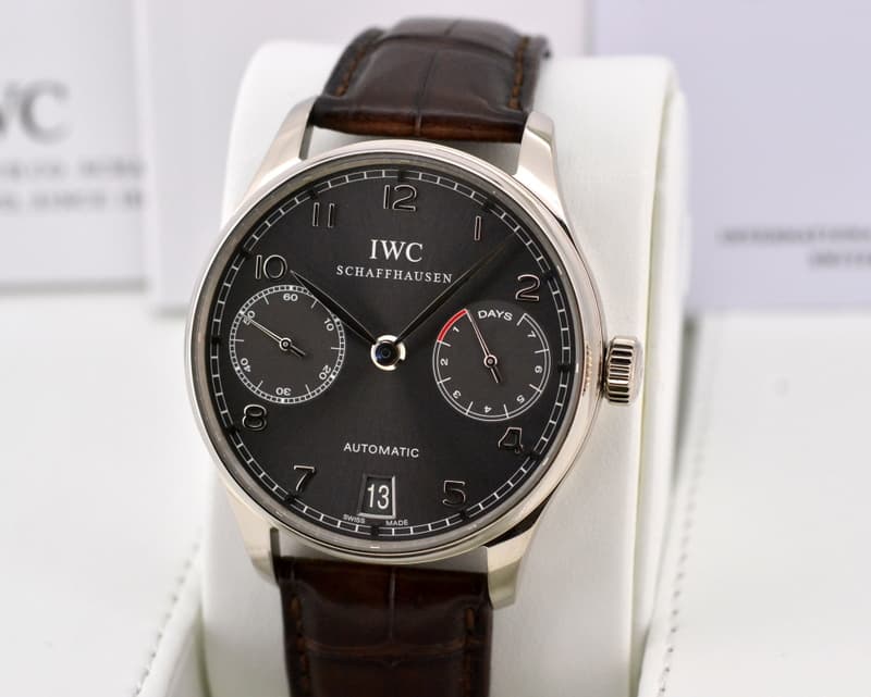 IWC Portuguese 7 Day Automatic 18K White Gold / Grey Dial