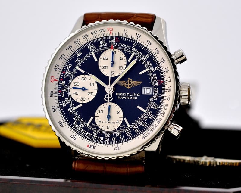 Breitling Old Navitimer Chronograph SS
Black Dial