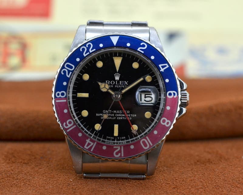 Rolex GMT Master Gilt Dial Pepsi Bezel Circa 1965