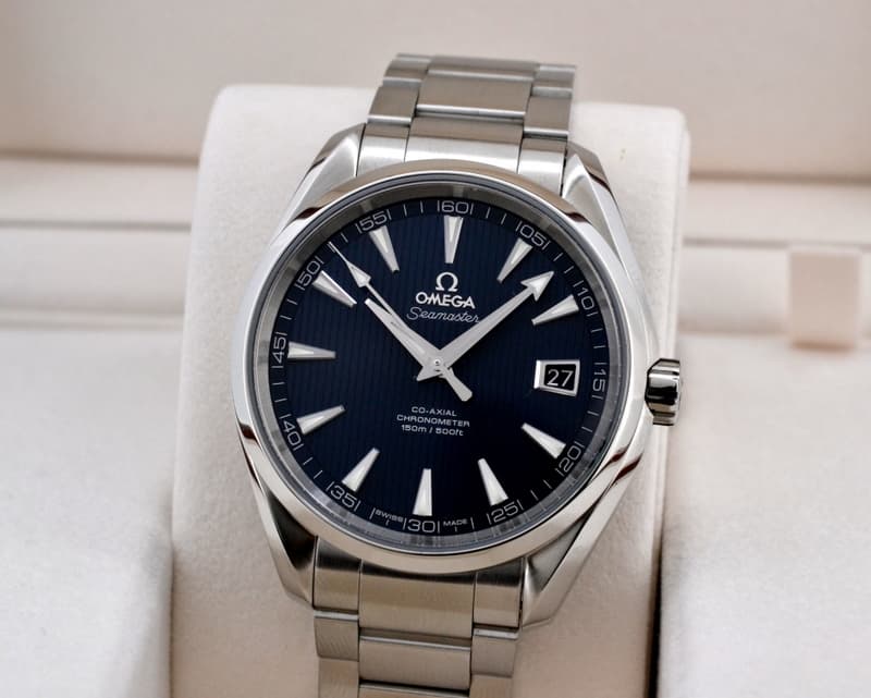 Omega Aqua Terra Co-Axial Date Blue Dial SS / SS
