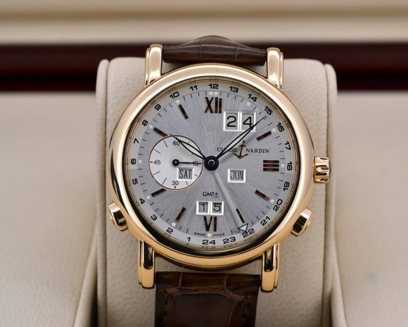 Ulysse Nardin Perpetual Calendar GMT Silver Dial 18K Rose Gold 40MM