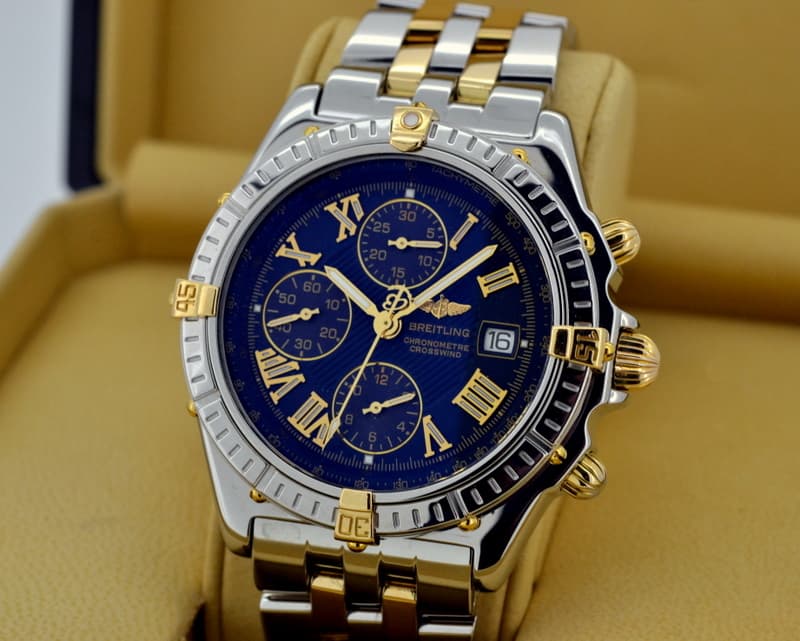 Breitling Crosswind SS / 18K Blue Dial