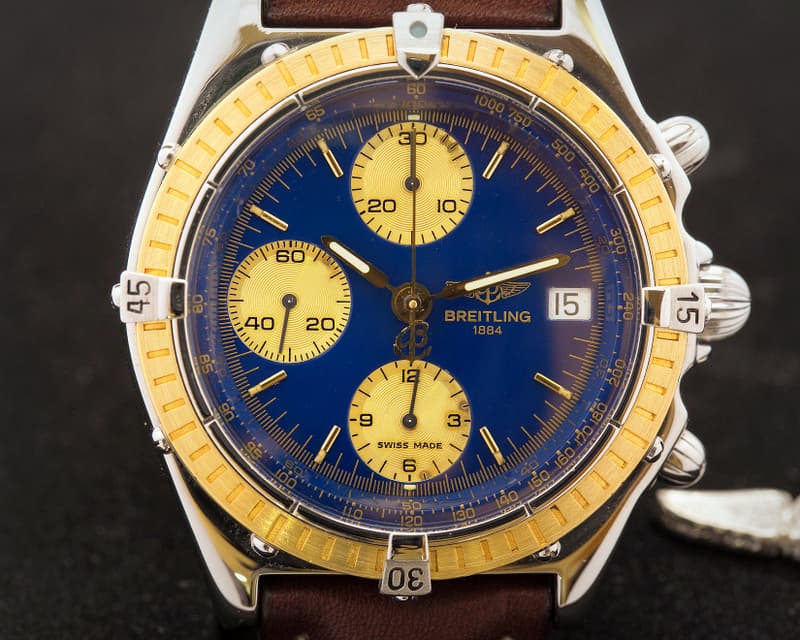 Breitling Chronomat Chronograph 18K / SS Blue Dial 39MM