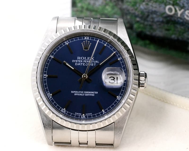 Rolex Datejust Blue Dial SS Jubilee