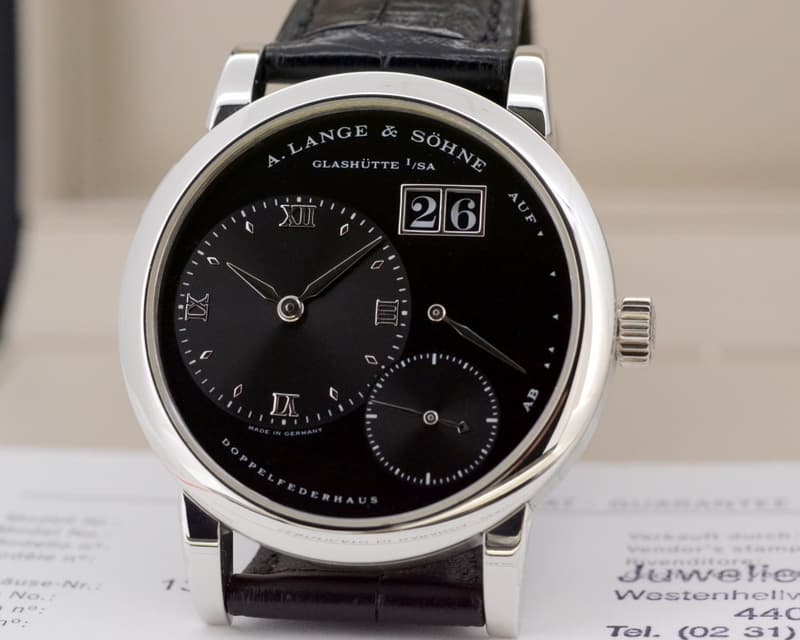 A. Lange and Sohne Lange 1 Platinum Black Dial "DARTH"