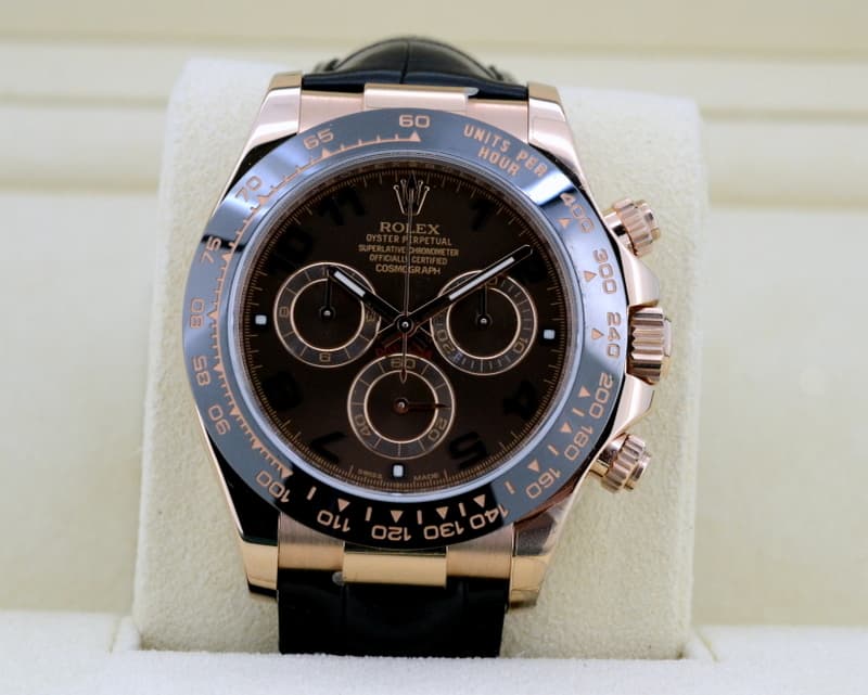 Rolex Cosmograph Daytona 18K Rose Gold / Chocolate Dial