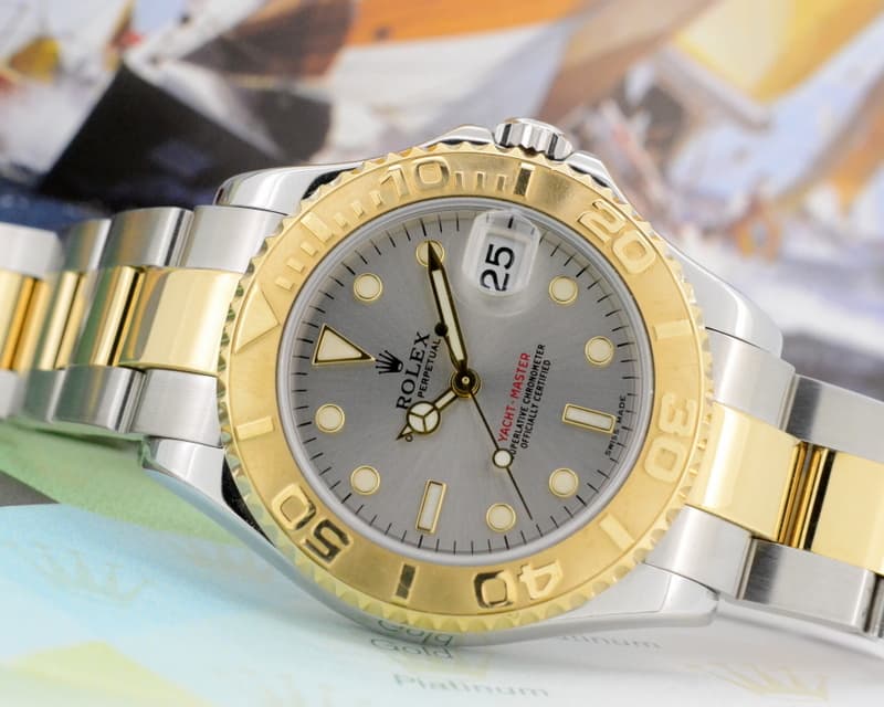 Rolex Yacht Master Mid Size Silver Dial 18K / SS