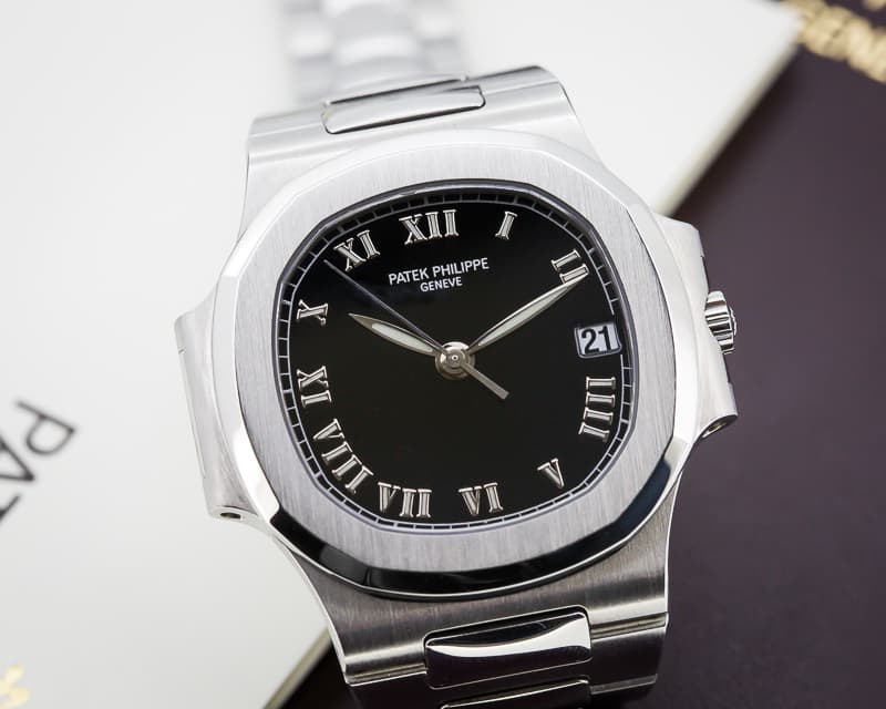 Patek Philippe Nautilus Automatic SS Black Roman Dial