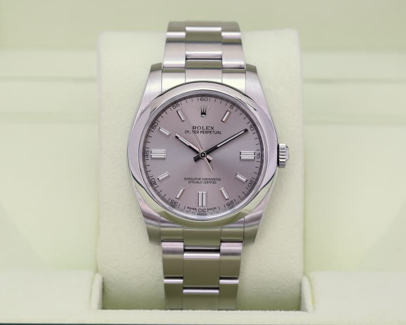 Rolex Oyster Perpetual SS Rhodium Dial