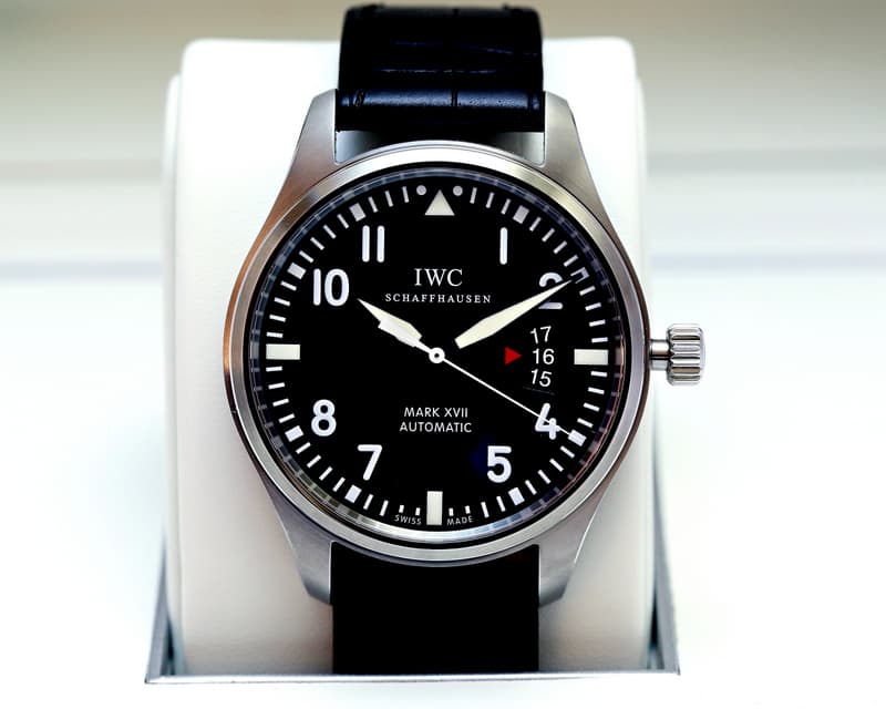 IWC Mark XVII Black Dial SS / Alligator
