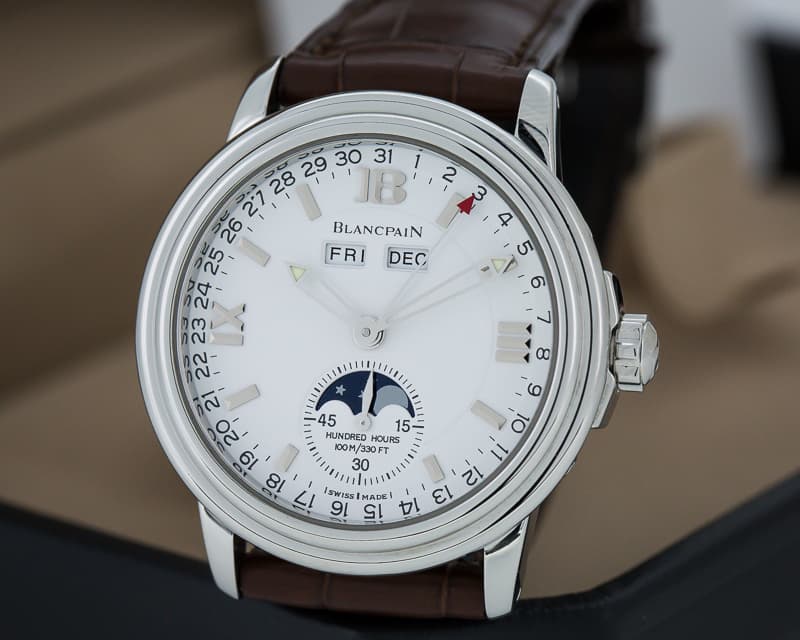 Blancpain Leman Complete Calendar SS White Dial