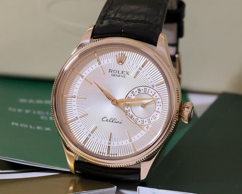 Rolex Cellini Date Silver Dial 18K Rose Gold