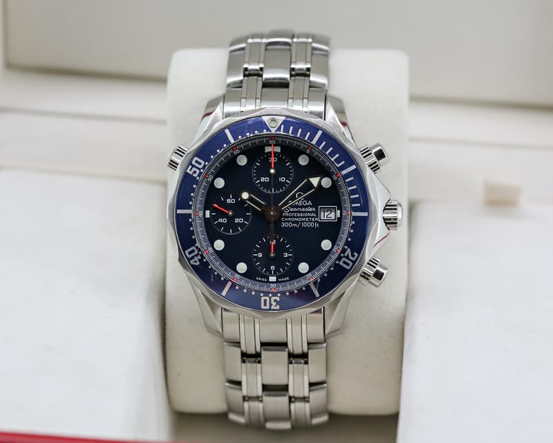 Omega Seamaster Professional SS Chronograph Blue Dial
